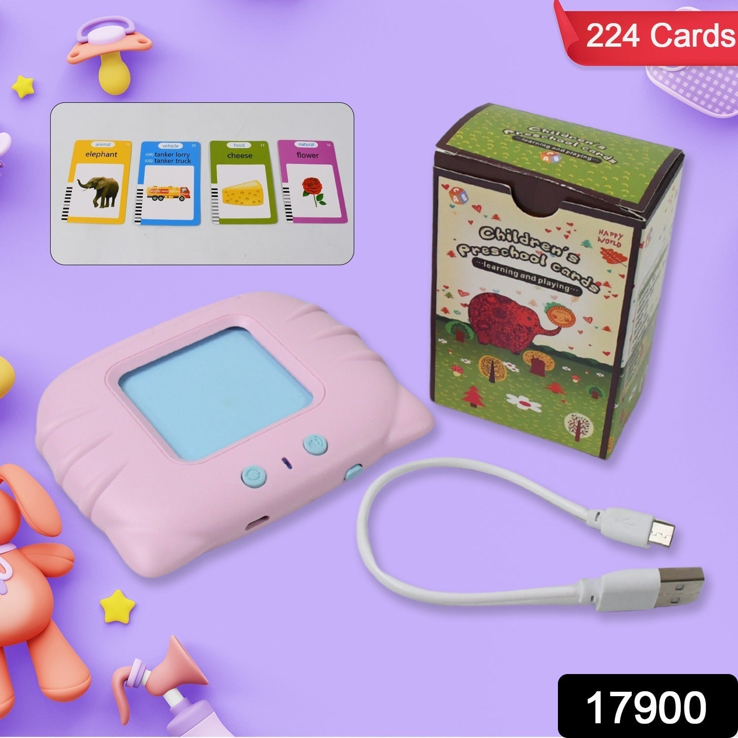 Preschool Learning Toys Flash Cards for Small Kids Educational Toys English Words Learning Machine for Kids with 224 Words, Birthday Gift for Kids Intelligent Electric Kids Language Card (1 Set) Preschool Learning Toys Flash Cards for Small Kids Educational Toys English Words Learning Machine for Kids with 224 Words, Birthday Gift for Kids Intelligent Electric Kids Language Card (1 Set)